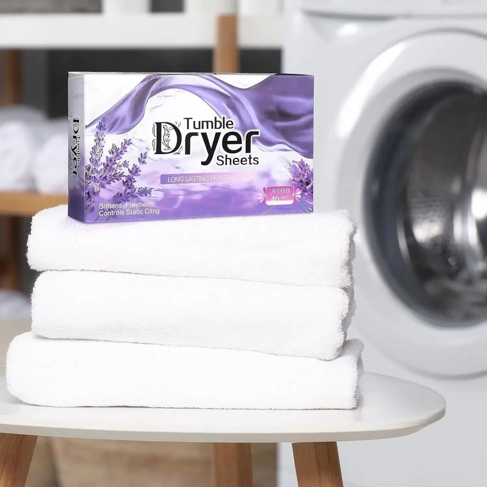 Natural Lavender Dryer Sheets Bulk PlantBased Fabric Softener Fresh Scent Laundry Care 5