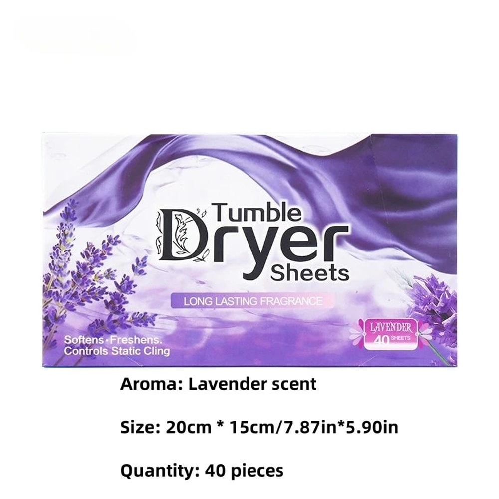 Natural Lavender Dryer Sheets Bulk PlantBased Fabric Softener Fresh Scent Laundry Care 7