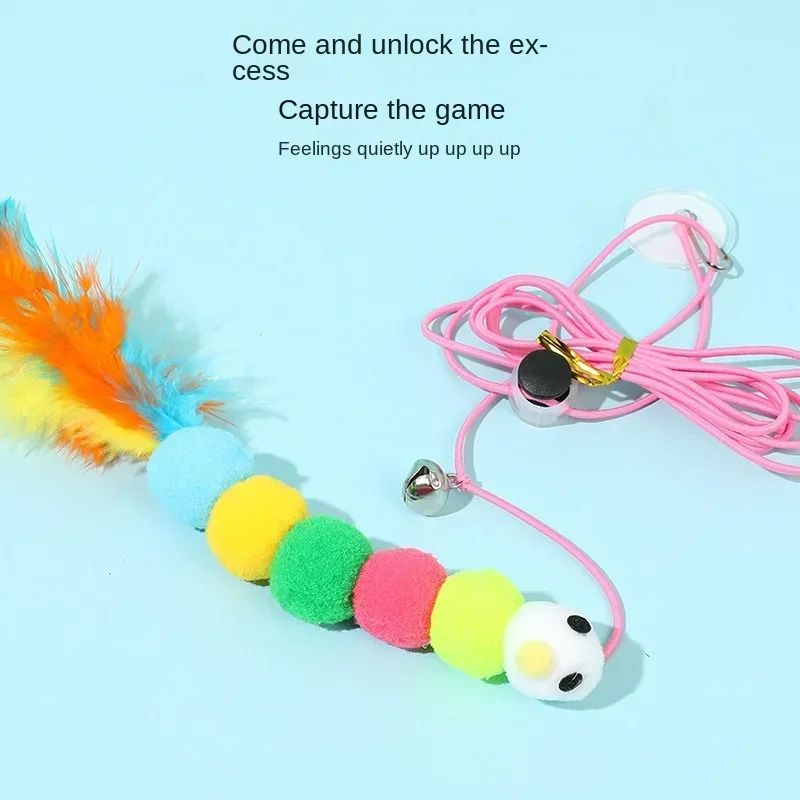 7 Pcs Hanging Cat Toy Set Sticky Disc Door Teaser With Elastic Rope For Interactive Play 2