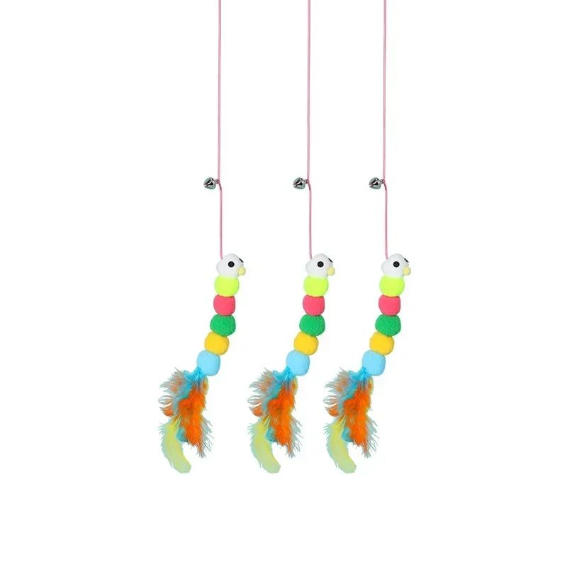 7 Pcs Hanging Cat Toy Set Sticky Disc Door Teaser With Elastic Rope For Interactive Play 4