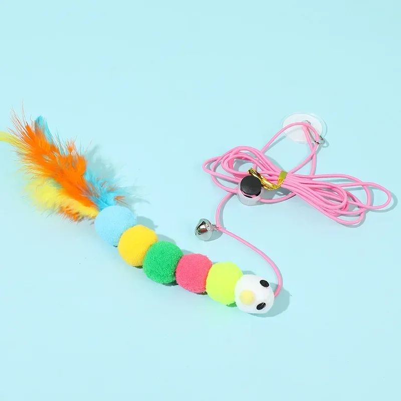 7 Pcs Hanging Cat Toy Set Sticky Disc Door Teaser With Elastic Rope For Interactive Play 5