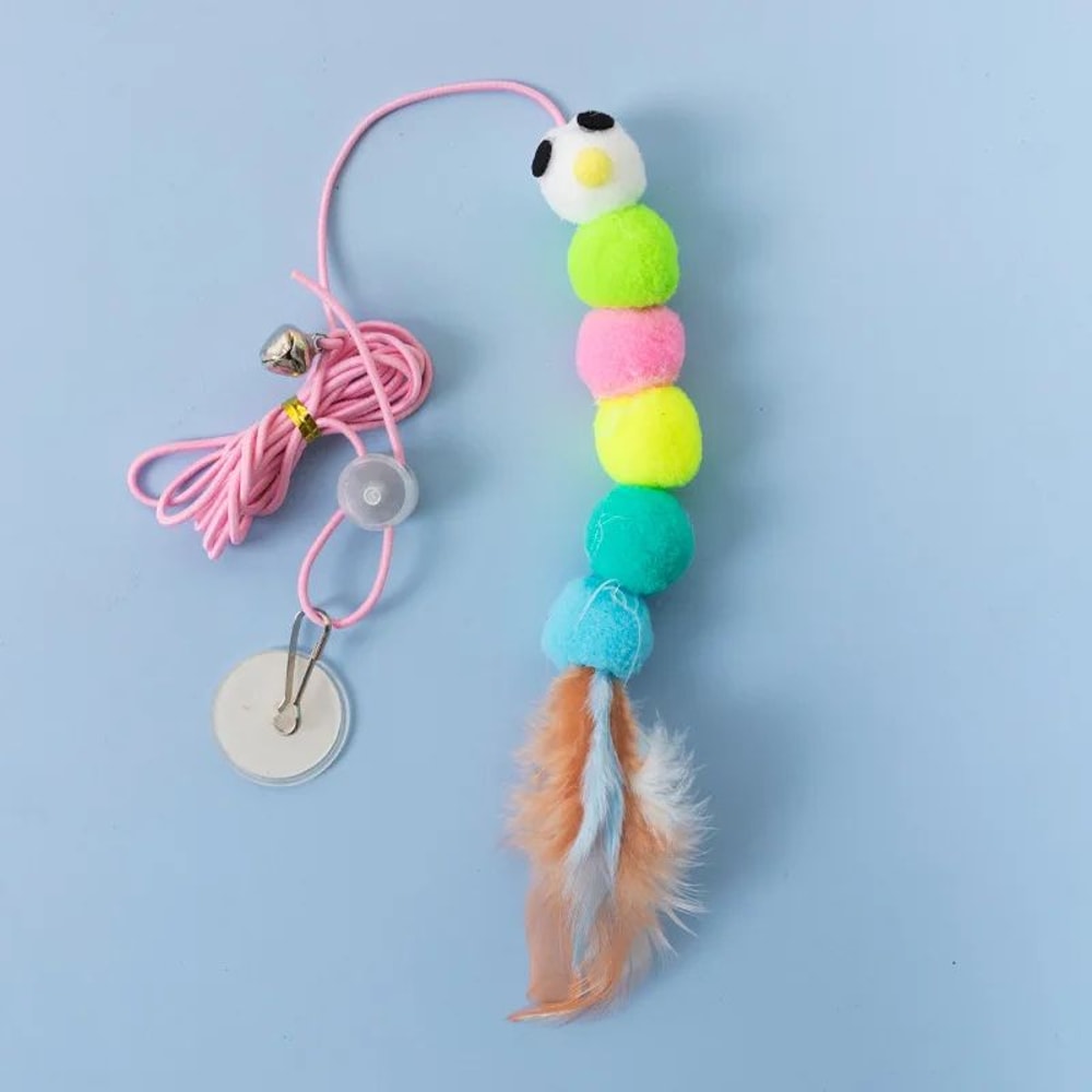 7 Pcs Hanging Cat Toy Set Sticky Disc Door Teaser With Elastic Rope For Interactive Play 8