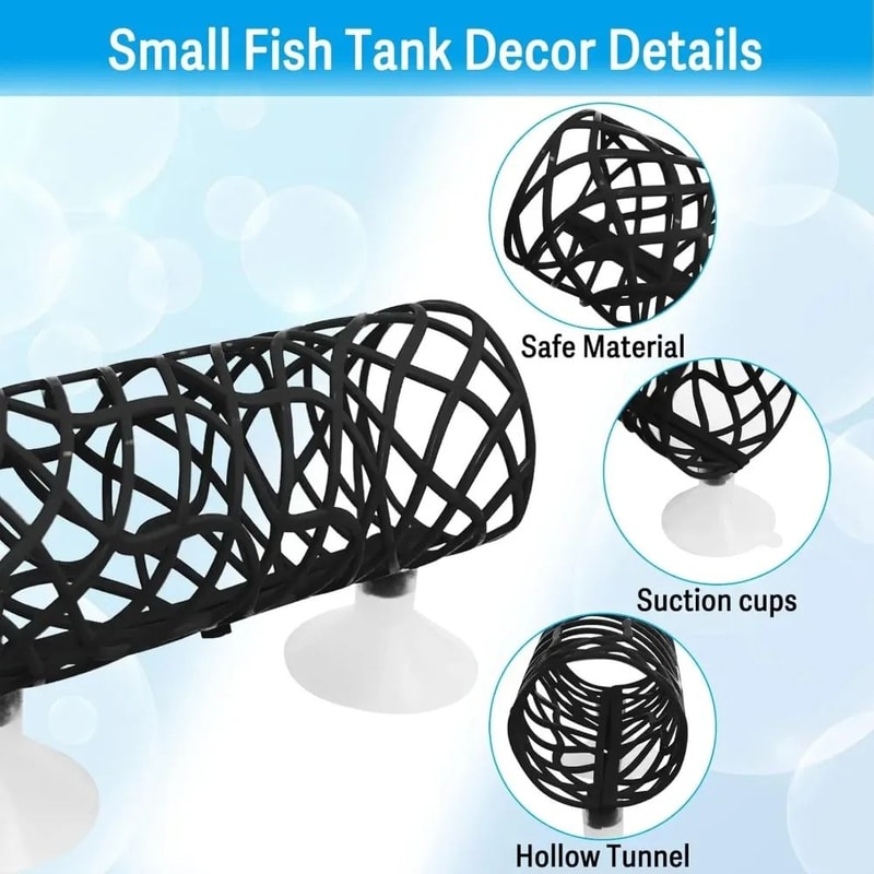 Betta Fish Cave Hideout With Hammock Hollow Tunnel Aquarium Decoration For Shrimp Crayfish 2