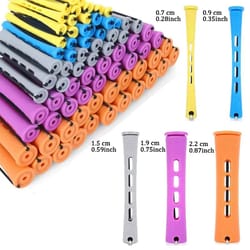 20 pcs perm curling rod set – 5 sizes plastic cold wave rods for heatless curls & salon-style waves