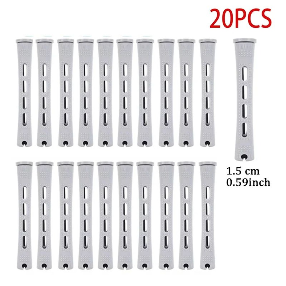 20 Pcs Perm Curling Rod Set 5 Sizes Plastic Cold Wave Rods For Heatless Curls SalonStyle Waves 8