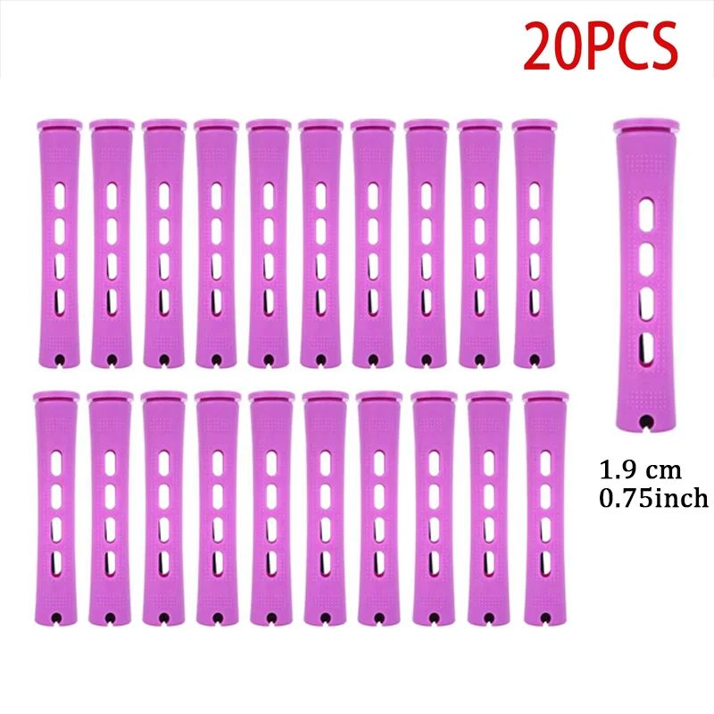 20 Pcs Perm Curling Rod Set 5 Sizes Plastic Cold Wave Rods For Heatless Curls SalonStyle Waves 9