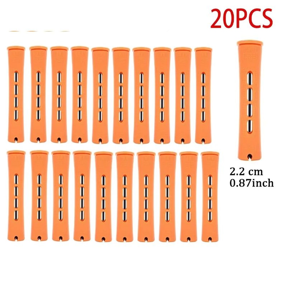 20 Pcs Perm Curling Rod Set 5 Sizes Plastic Cold Wave Rods For Heatless Curls SalonStyle Waves 10