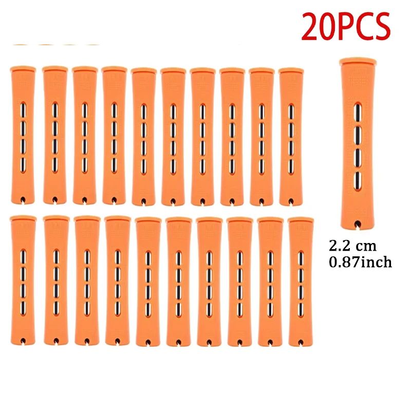 20 Pcs Perm Curling Rod Set 5 Sizes Plastic Cold Wave Rods For Heatless Curls SalonStyle Waves 10