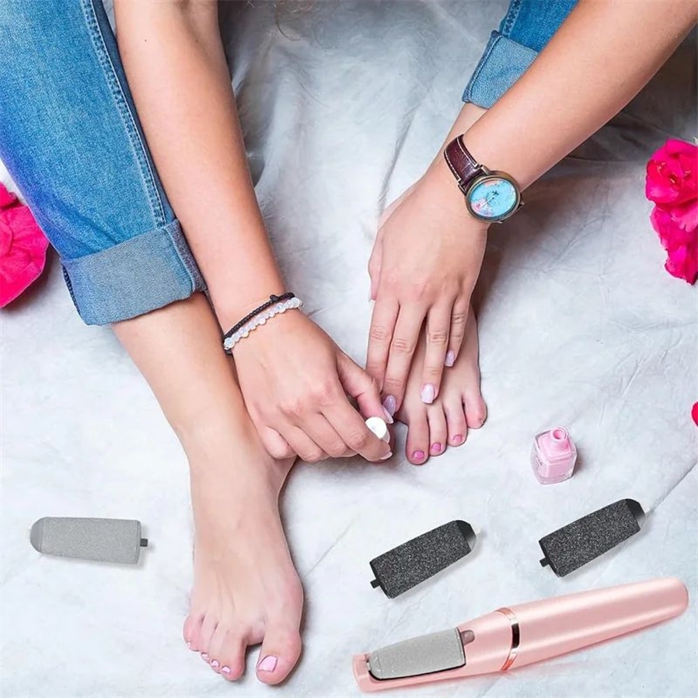 8 Pcs Electric Foot File Roller Head Replacements Pedicure Callus Remover Refill Wheels For Heel D 3