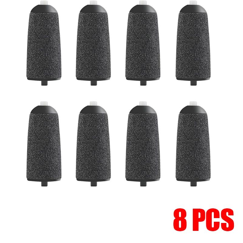 8 Pcs Electric Foot File Roller Head Replacements Pedicure Callus Remover Refill Wheels For Heel D 8