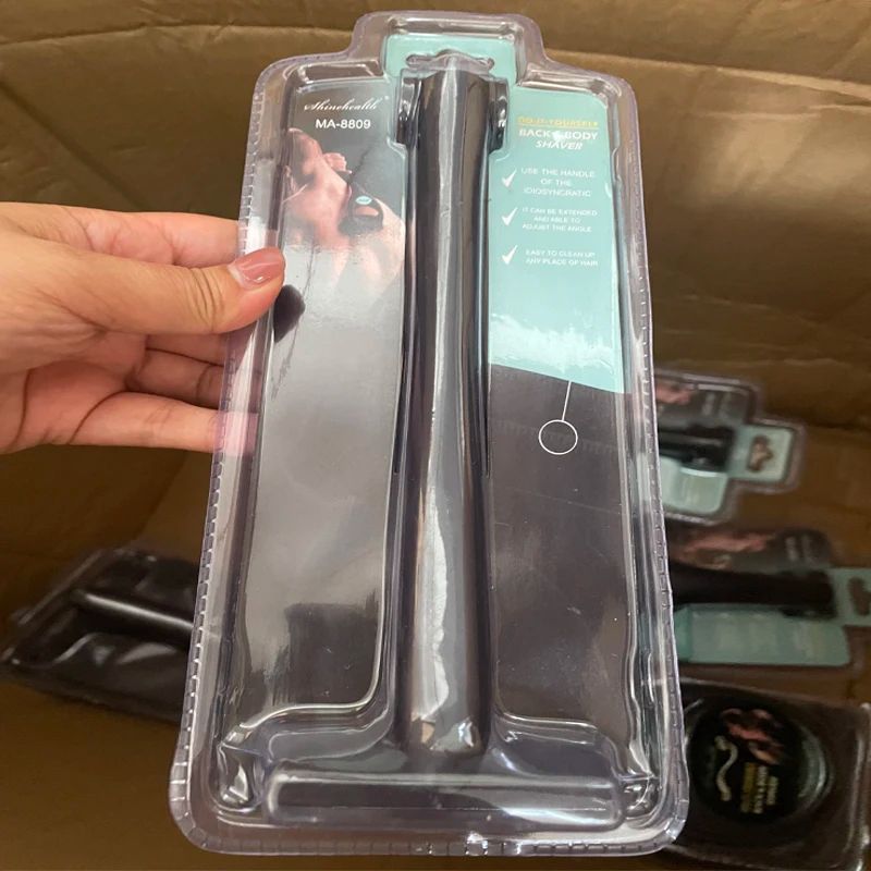 Mens Back Shaver With Long Handle Foldable Body Hair Remover Razor For Back Legs Chest 1