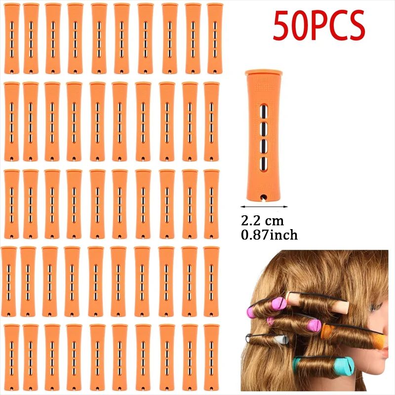 50 Pcs Cold Wave Perm Rods 5 Sizes Hair Rollers Curlers Set For DIY Perm Spiral Curls Voluminous 9