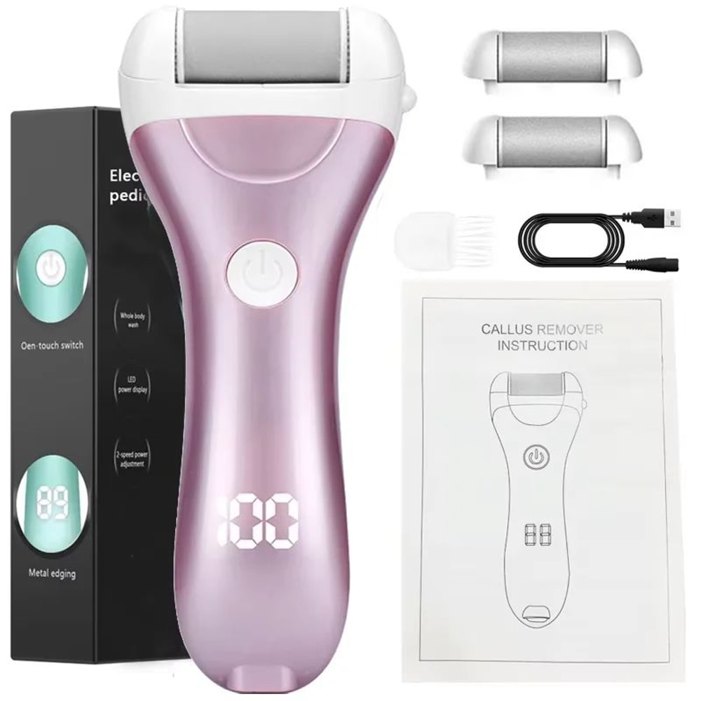 2 Pcs Portable Electric Foot File With Vacuum Adsorption Callus Remover Foot Grinder Pedicure San 9