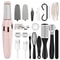 Electric Callus Remover For Feet Rechargeable Foot File Kit W 10 Replacement Roller Heads 0