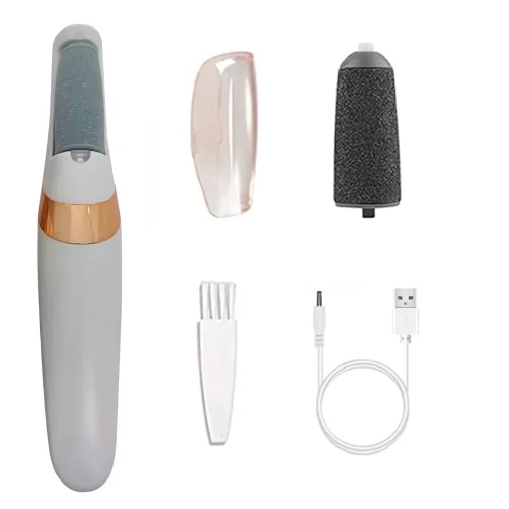 Electric Callus Remover For Feet Rechargeable Foot File Kit W 10 Replacement Roller Heads 8