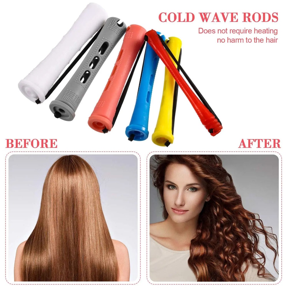 72 Pcs Hair Perm Rods Set 6 Sizes Cold Wave Perming Rod Curling Rollers For Short Hair And Steel T 3