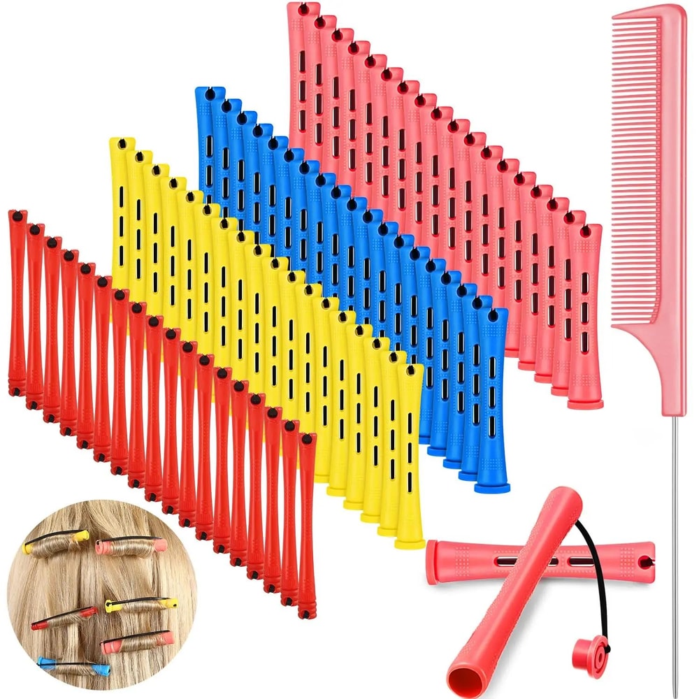 72 Pcs Hair Perm Rods Set 6 Sizes Cold Wave Perming Rod Curling Rollers For Short Hair And Steel T 7