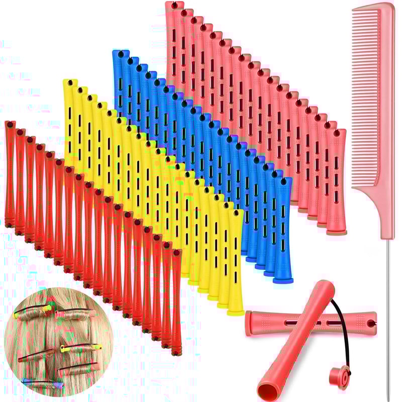 72 Pcs Hair Perm Rods Set 6 Sizes Cold Wave Perming Rod Curling Rollers For Short Hair And Steel T 7