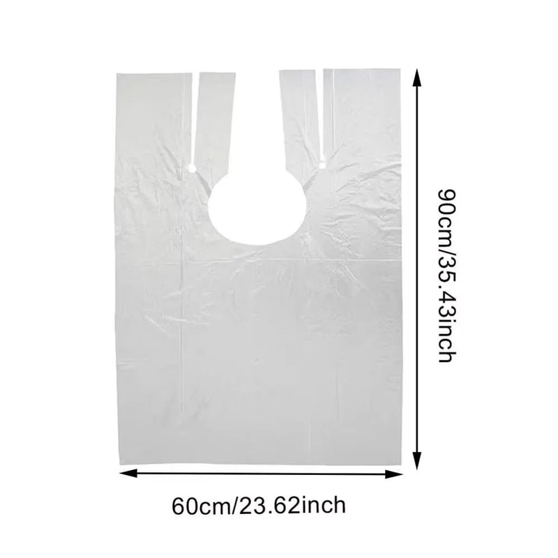 100 Pcs Disposable Hair Salon Capes Waterproof PE Barber Cloth For Haircut Coloring Perm And Styli 6