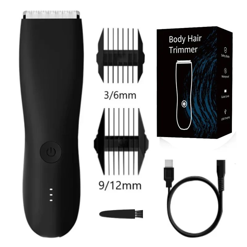 Mens Electric Groin Hair Trimmer Rechargeable Body Grooming Shaver For Pubic And Intimate Areas 6