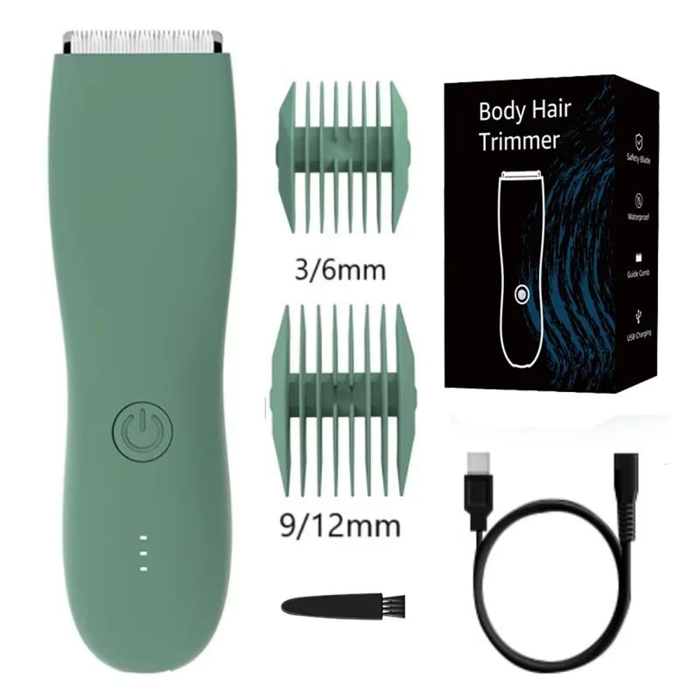 Mens Electric Groin Hair Trimmer Rechargeable Body Grooming Shaver For Pubic And Intimate Areas 7