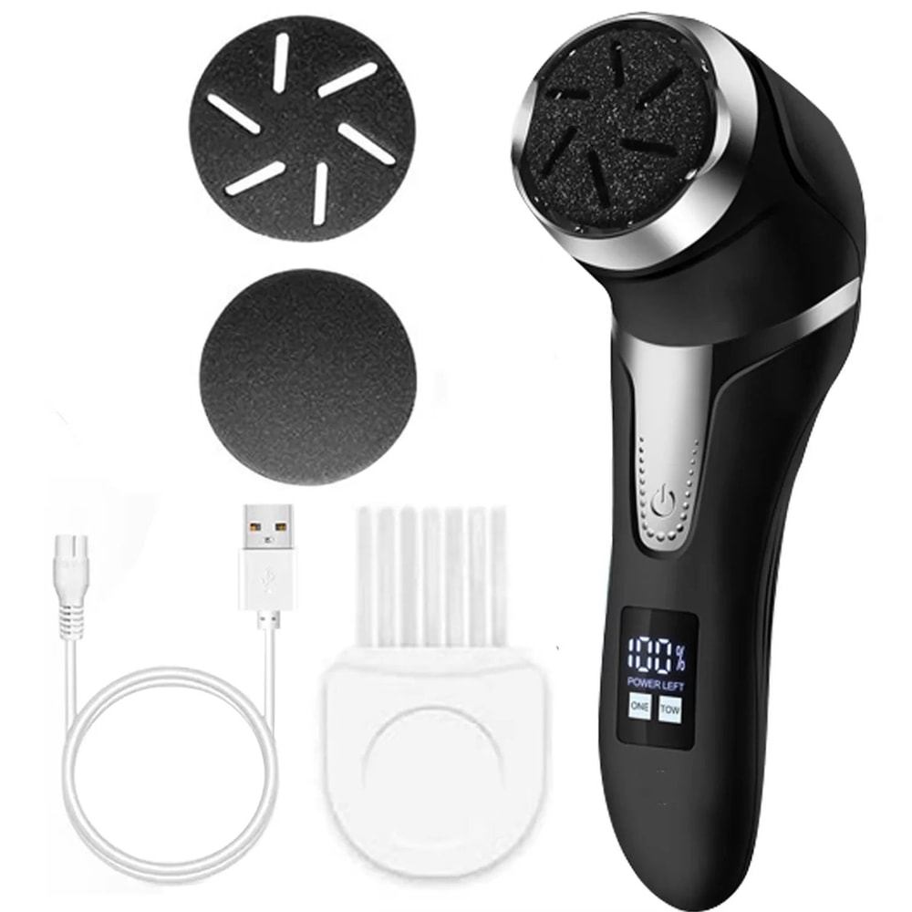 Rechargeable Electric Foot Rasp Callus Remover IPX7 Waterproof Pedicure Foot Sander W 3 Grinding H 9