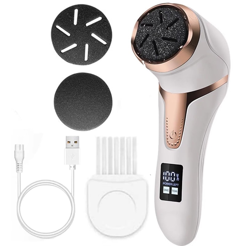 Rechargeable Electric Foot Rasp Callus Remover IPX7 Waterproof Pedicure Foot Sander W 3 Grinding H 10