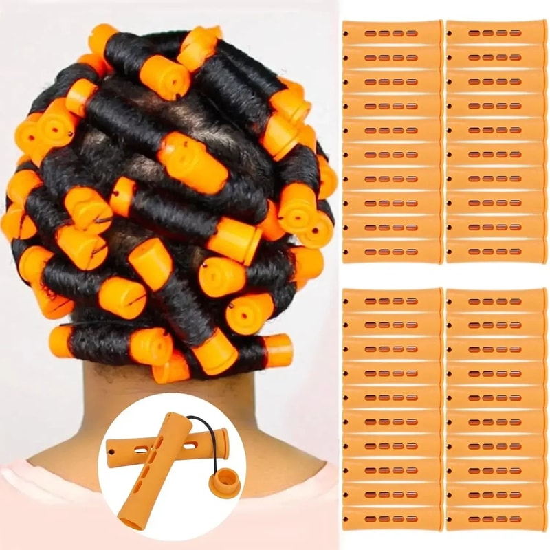 40Pcs Cold Wave Perm Rods Set Plastic Curling Rollers For Long Short Natural Hair DIY Hairdressin 5