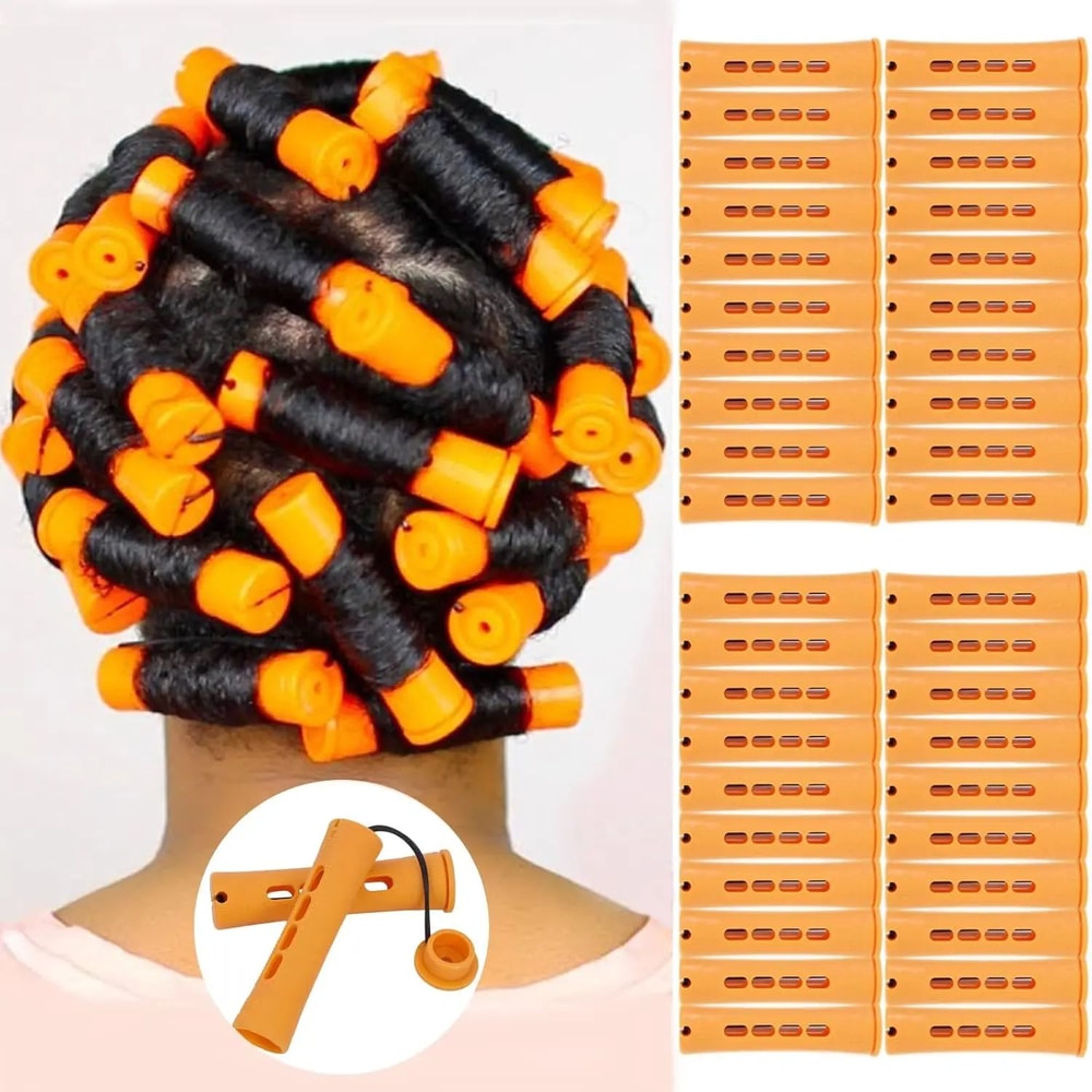 40Pcs Cold Wave Perm Rods Set Plastic Curling Rollers For Long Short Natural Hair DIY Hairdressin 9