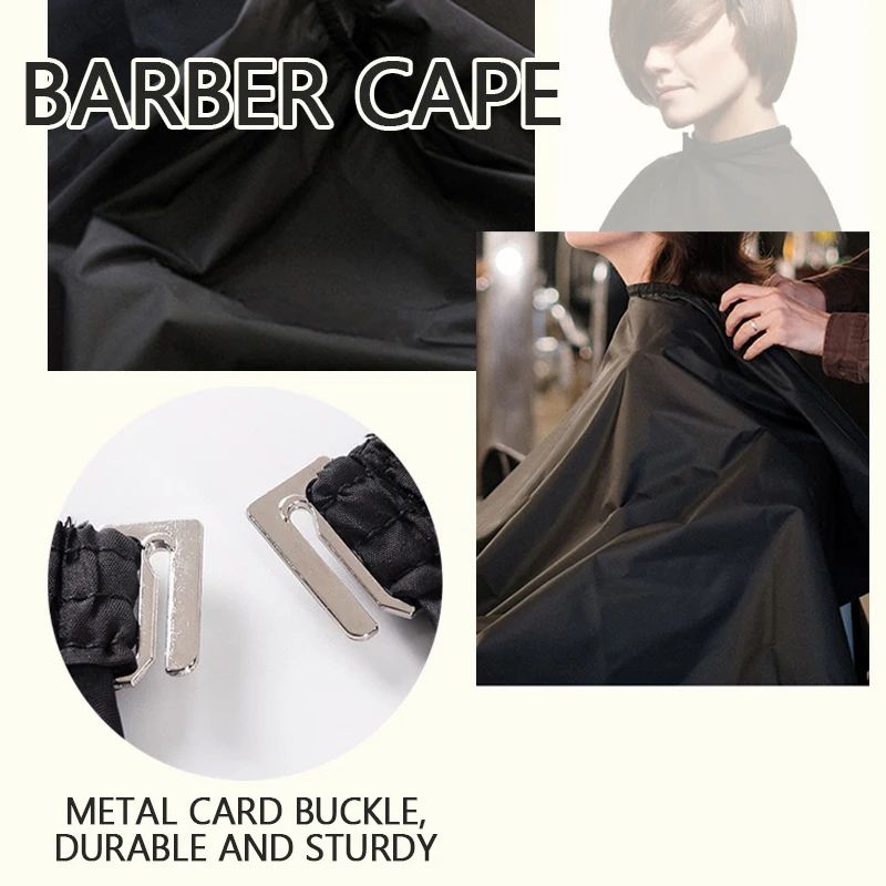 Barbershop Hair Cutting Cape Silicone Neck Salon Hairdressing Gown Apron For Barber Home Haircuts 4