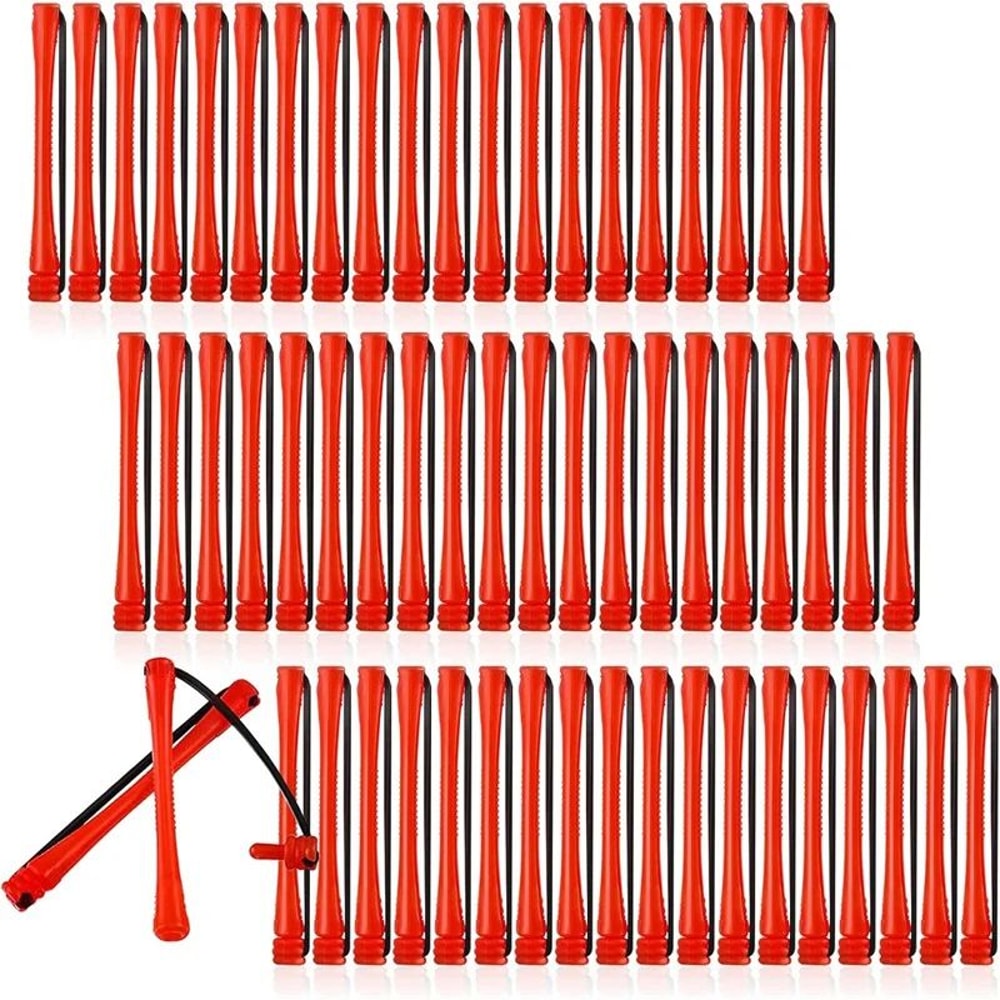 60 Pcs Mini Perm Rods Set 02 Inches Red Cold Wave Curling Rods For Tight Curls DIY Perm Hair Styl 0