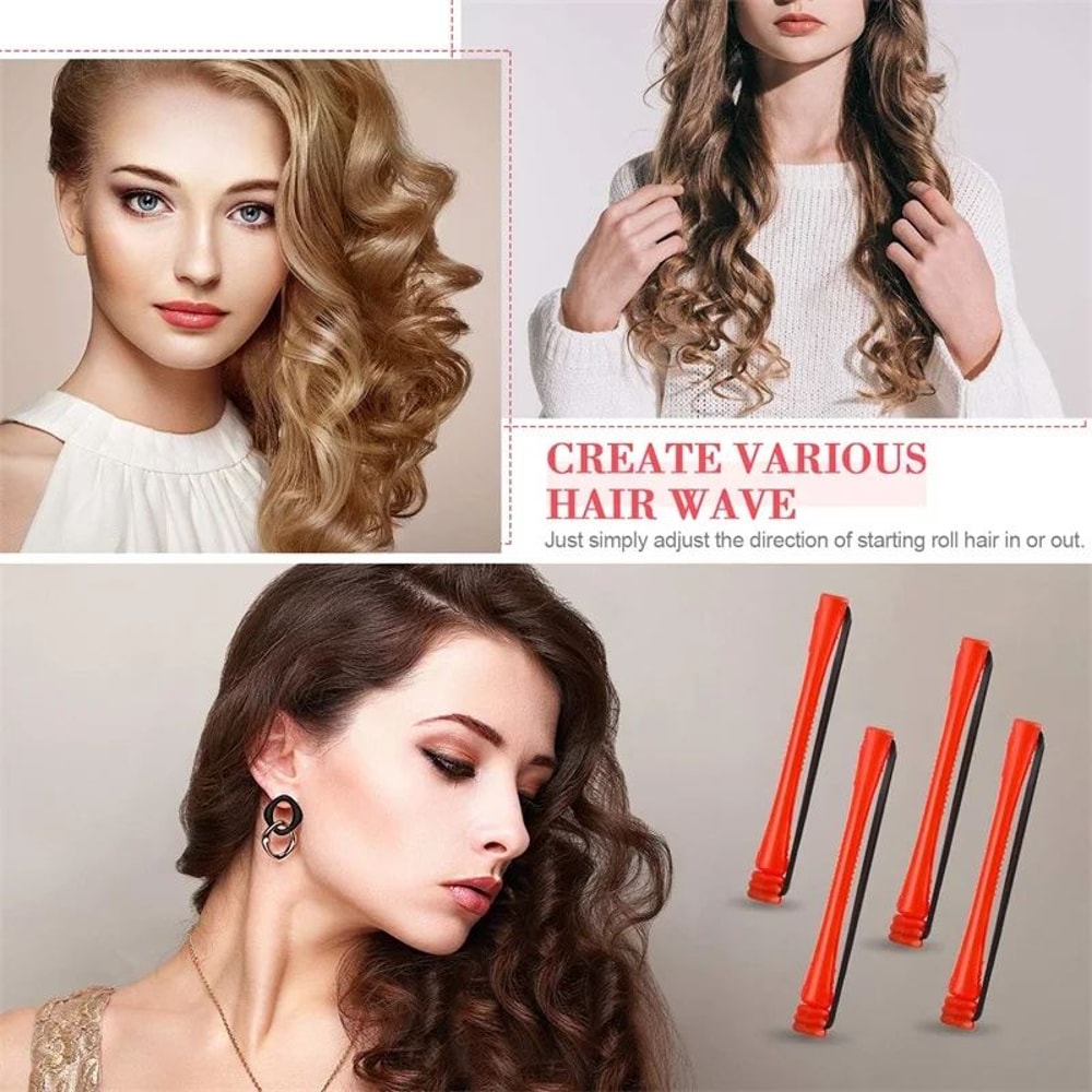 60 Pcs Mini Perm Rods Set 02 Inches Red Cold Wave Curling Rods For Tight Curls DIY Perm Hair Styl 4