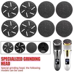 8 pcs callus remover roller refills – replacement foot file heads for hard dead skin, pedicure foot care accessories