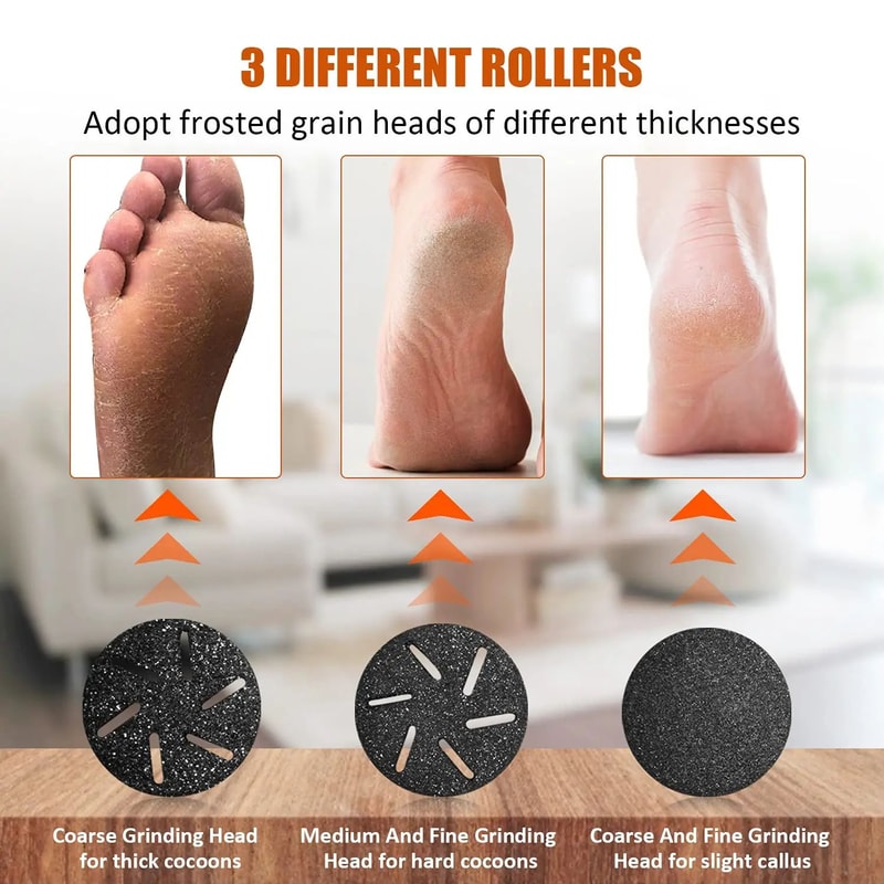 8 Pcs Callus Remover Roller Refills Replacement Foot File Heads For Hard Dead Skin Pedicure Foot C 5