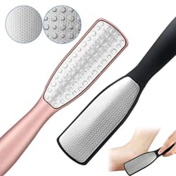 double-sided stainless steel foot file – hard dead skin rasp callus remover for smooth heels & pedicure care