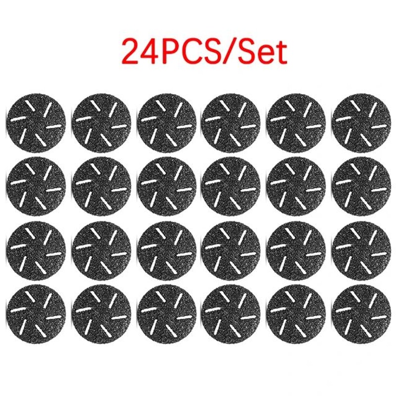 24 Pcs Electric Foot File Sandpaper Discs Replacement Pedicure Sanding Pads For Callus Remover Mac 6