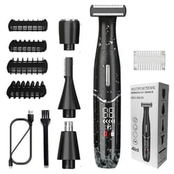 mens sensitive area grooming trimmer – precision shaver for bikini line, groin & body | safe anti-cut pubic hair trimmer
