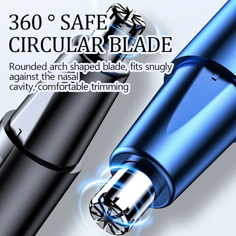 Mens Rechargeable Nose Hair Trimmer Electric Nose Ear Hair Shaver Safe Painless Precision Groomi