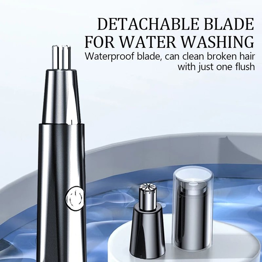 Mens Rechargeable Nose Hair Trimmer Electric Nose Ear Hair Shaver Safe Painless Precision Groomi
