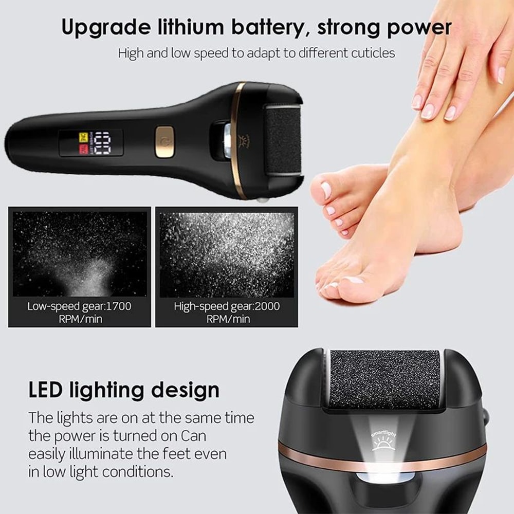 Waterproof Electric Foot Callus Remover USB Rechargeable Heel Grinder For Dead Skin Professional 1