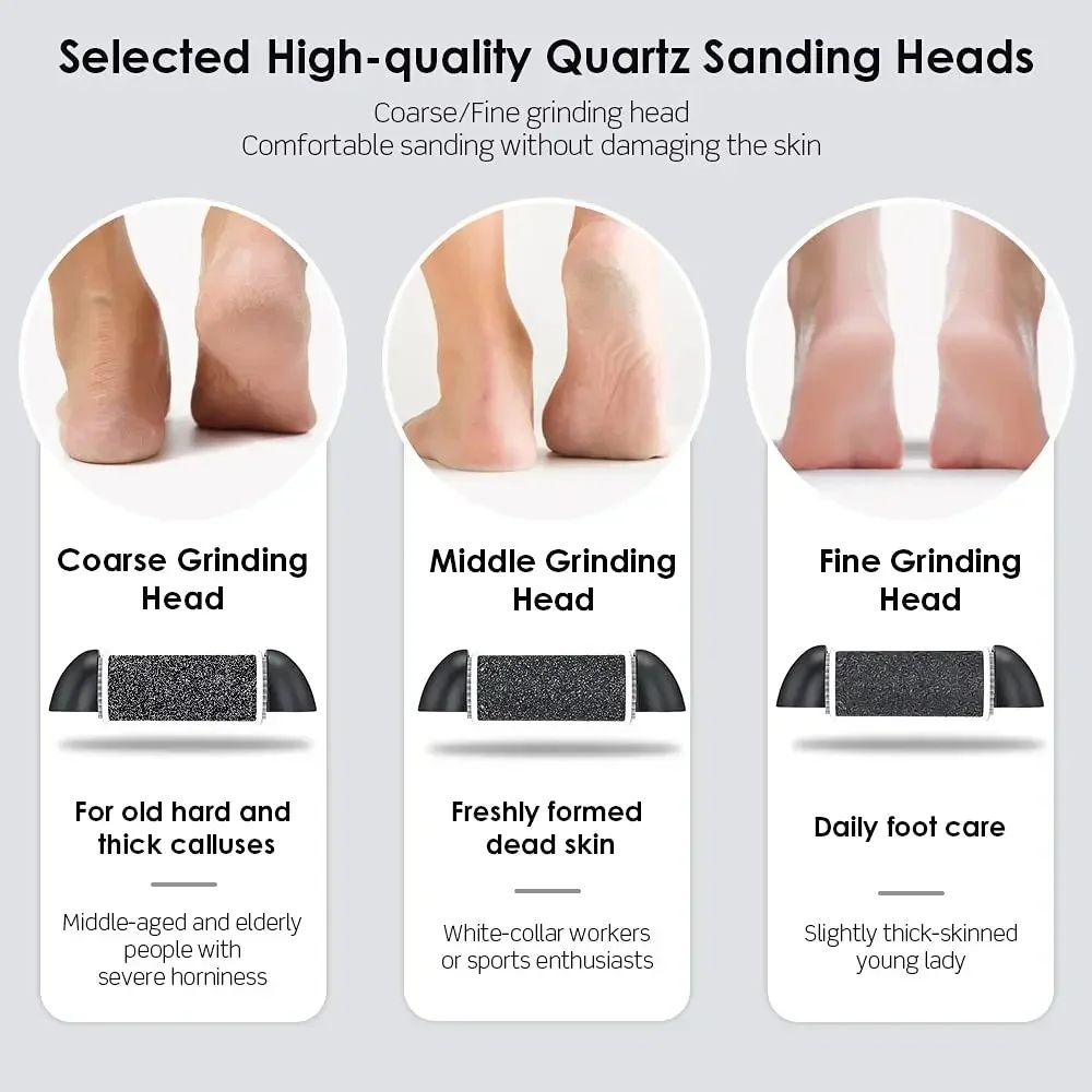 Waterproof Electric Foot Callus Remover USB Rechargeable Heel Grinder For Dead Skin Professional 5