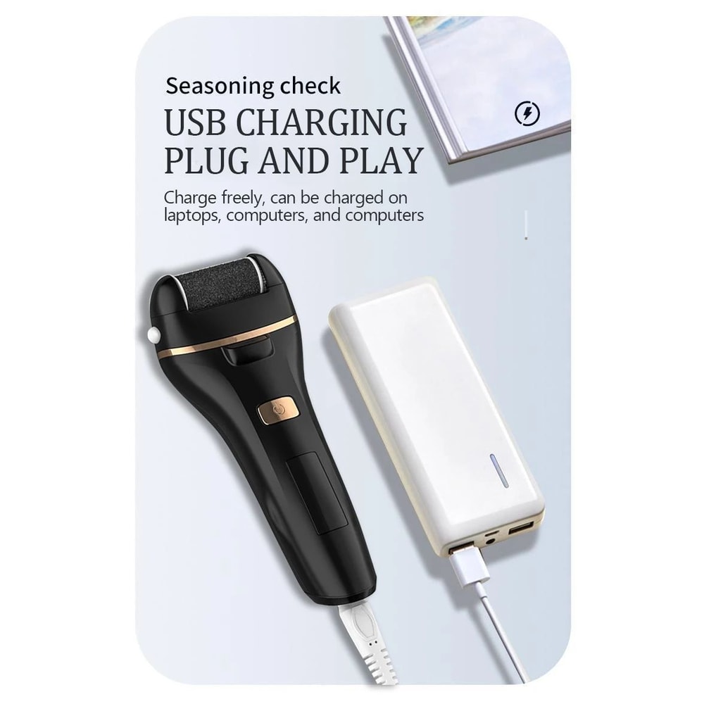 Waterproof Electric Foot Callus Remover USB Rechargeable Heel Grinder For Dead Skin Professional 7