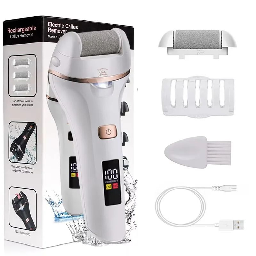 Waterproof Electric Foot Callus Remover USB Rechargeable Heel Grinder For Dead Skin Professional 24