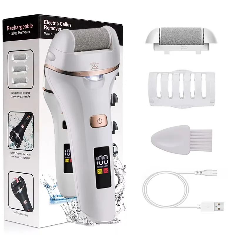 Waterproof Electric Foot Callus Remover USB Rechargeable Heel Grinder For Dead Skin Professional 24
