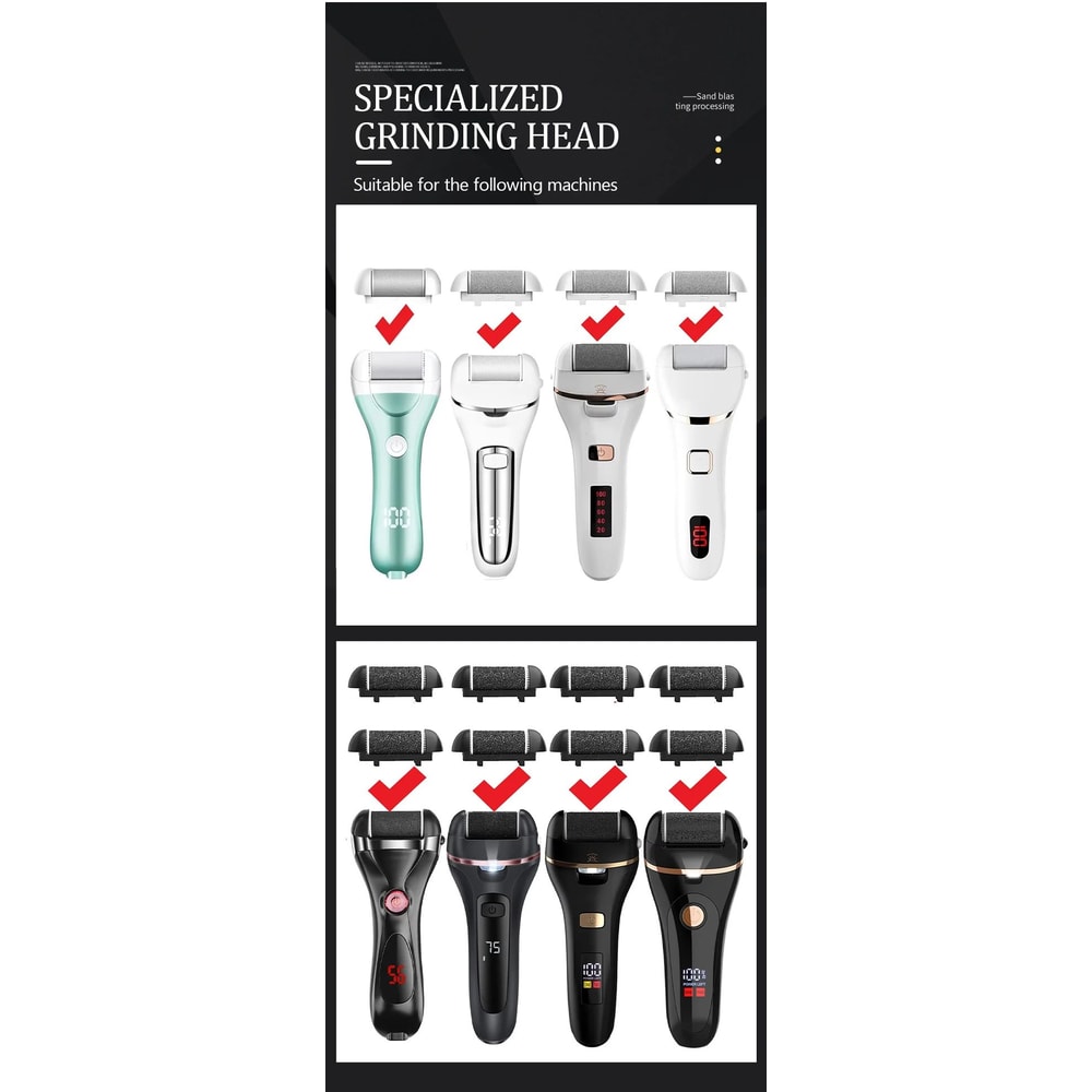 6 Pcs Foot Callus Remover Roller Refills Hard Skin Remover Replacement Heads For Cracked Heels Cal 7