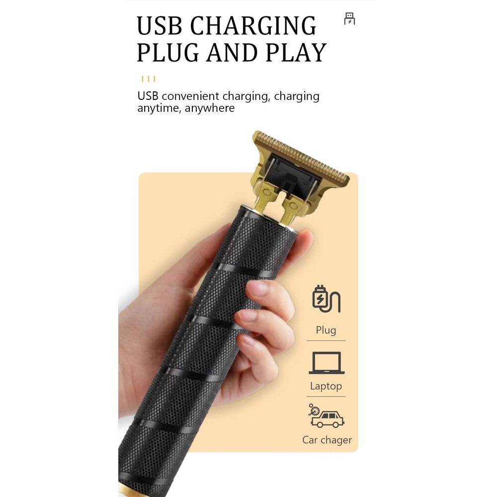 T9 Professional Hair Clipper Cordless USB Rechargeable Beard Hair Trimmer For Men Precision Barbe 15