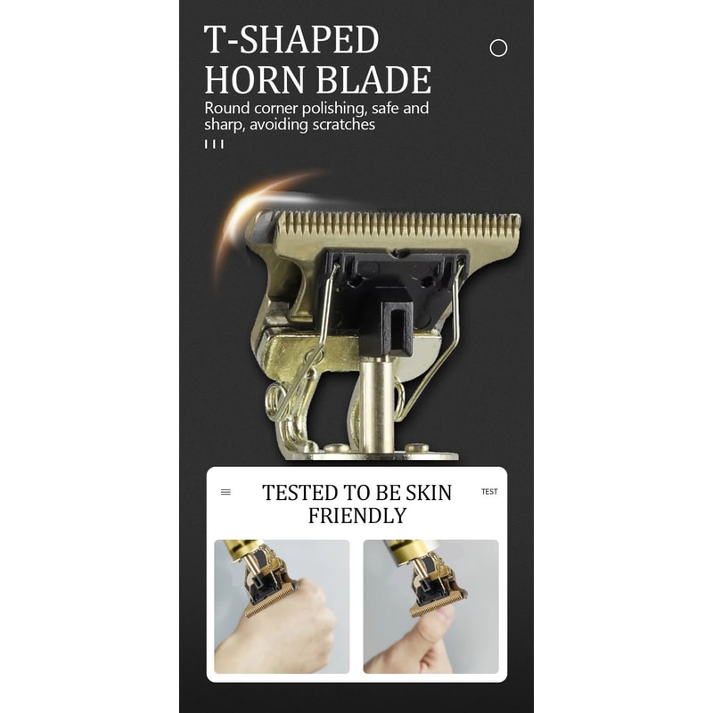 T9 Professional Hair Clipper Cordless USB Rechargeable Beard Hair Trimmer For Men Precision Barbe 8