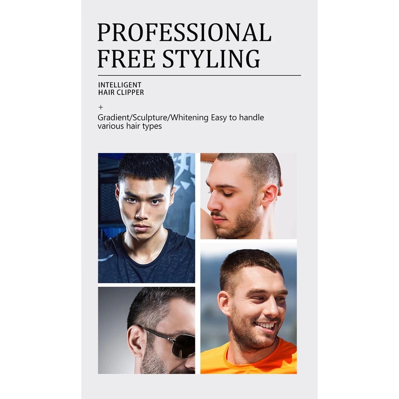 T9 Professional Hair Clipper Cordless USB Rechargeable Beard Hair Trimmer For Men Precision Barbe 9