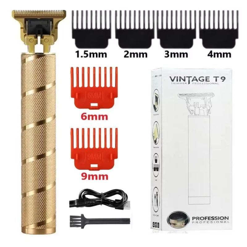 T9 Professional Hair Clipper Cordless USB Rechargeable Beard Hair Trimmer For Men Precision Barbe 17