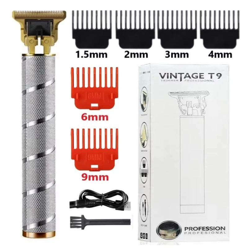T9 Professional Hair Clipper Cordless USB Rechargeable Beard Hair Trimmer For Men Precision Barbe 18
